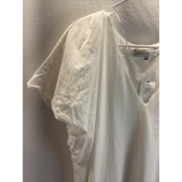 NEW English factory women’s Plus 2X lined white top puffed sleeves romantic - Picture 3 of 12